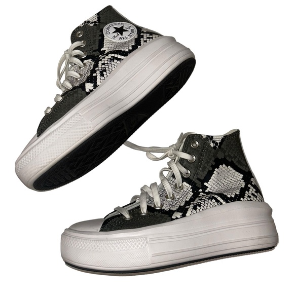 Converse l Chuck Taylor All Star Move High Authentic Glam Platform Sneakers 8 - Picture 6 of 10